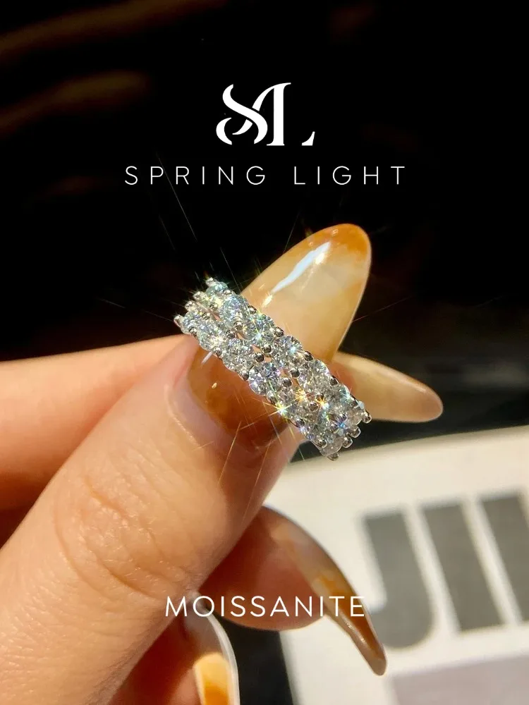 Eleganter Romantischer 1,4ct Moissanit-Diamant Ehering für Damen Hochzeitstag Täglicher Gebrauch Luxus-Schmuck