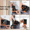 MELOTOUGH Small Tool Pouch with Quick Release Belt Clip,Clip On Tool Belt Pouch with Electrician Tapemeasure Clip 4
