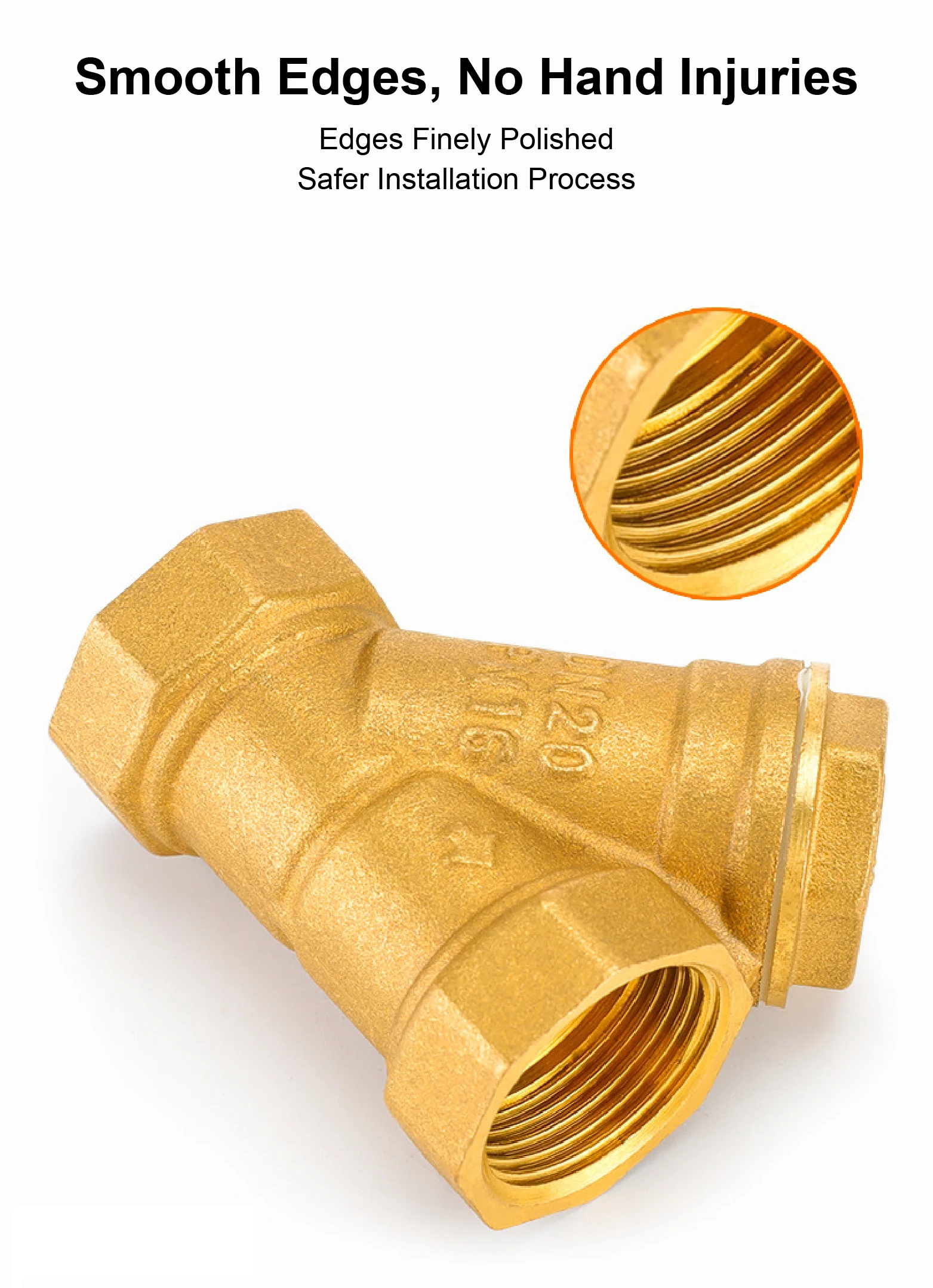 Inline Brass Y Strainer Valve Threaded Female PN16 Sediment Filter with SS Mesh