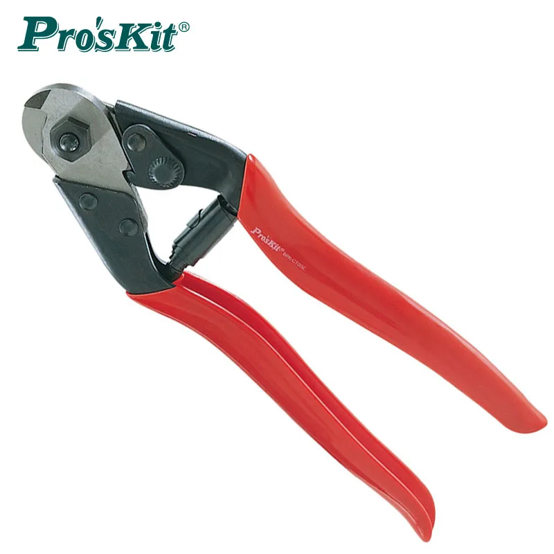 

Pro'skit 8PK-CT006 steel wire rope and cable armored metal wire and bar special material cutter spring loaded handle (190mm)