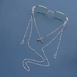 Women Eyeglass Chain Plastic Bead Heart Color Crystal Charm Eyewear Retainer Reading Glasses Holder Strap Mask Hanging Rope