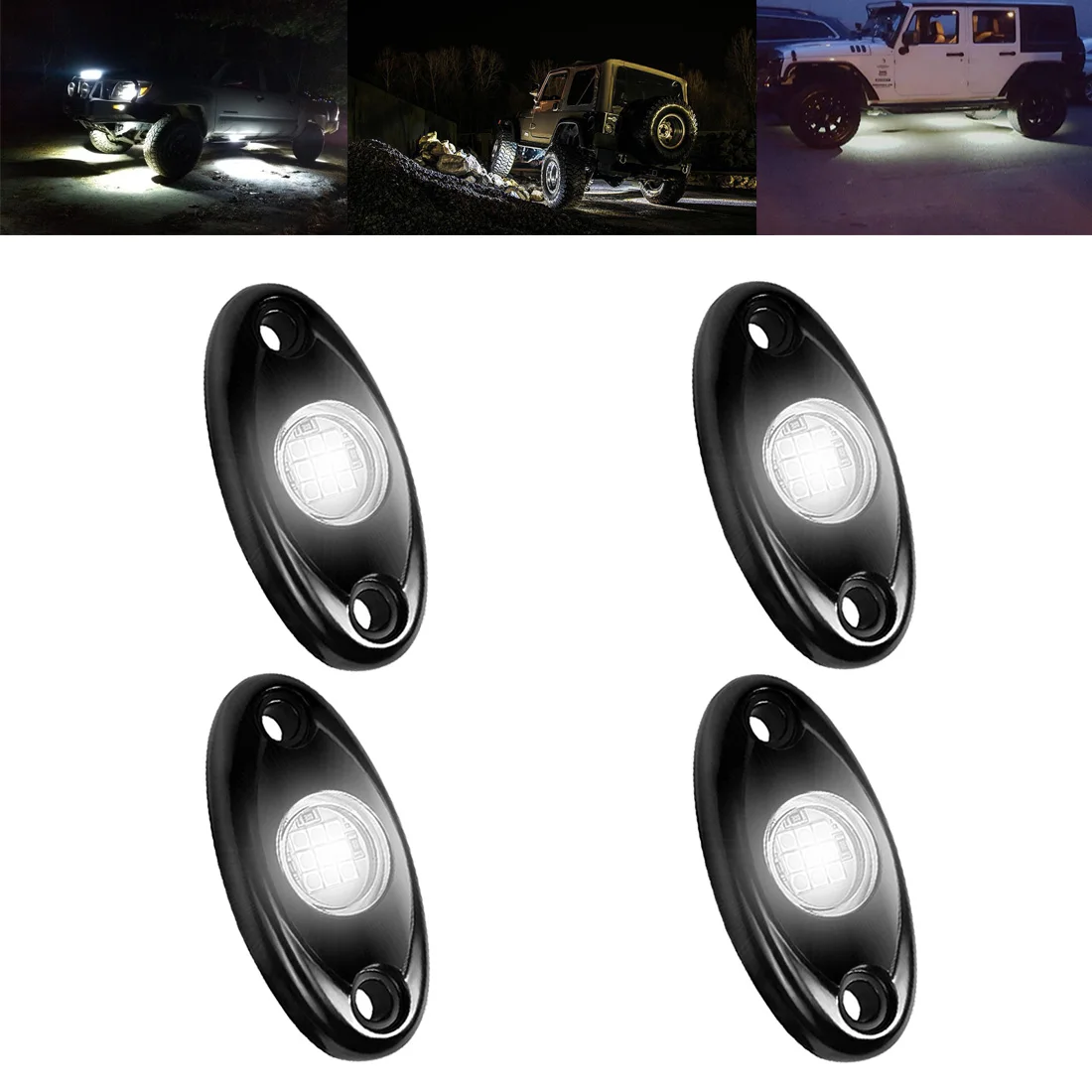 4 осветительных прибора, белая лампа для внедорожника, грузовика, квадроцикла, кроссовера 4x4 4 осветительных прибора, белая лампа для внедорожника, грузовика, квадроцикла, кроссовера 4x4