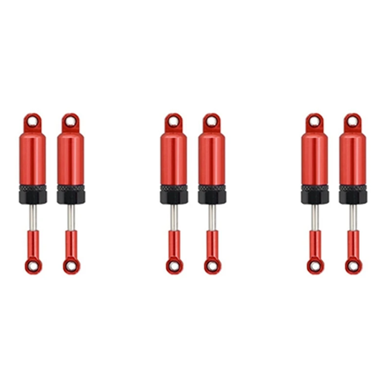 

6PCS Aluminum Alloy Shock Absorber Internal Spring For 1/16 RC Crawler WPL B16 B36 C24 C34 MN D90,Red