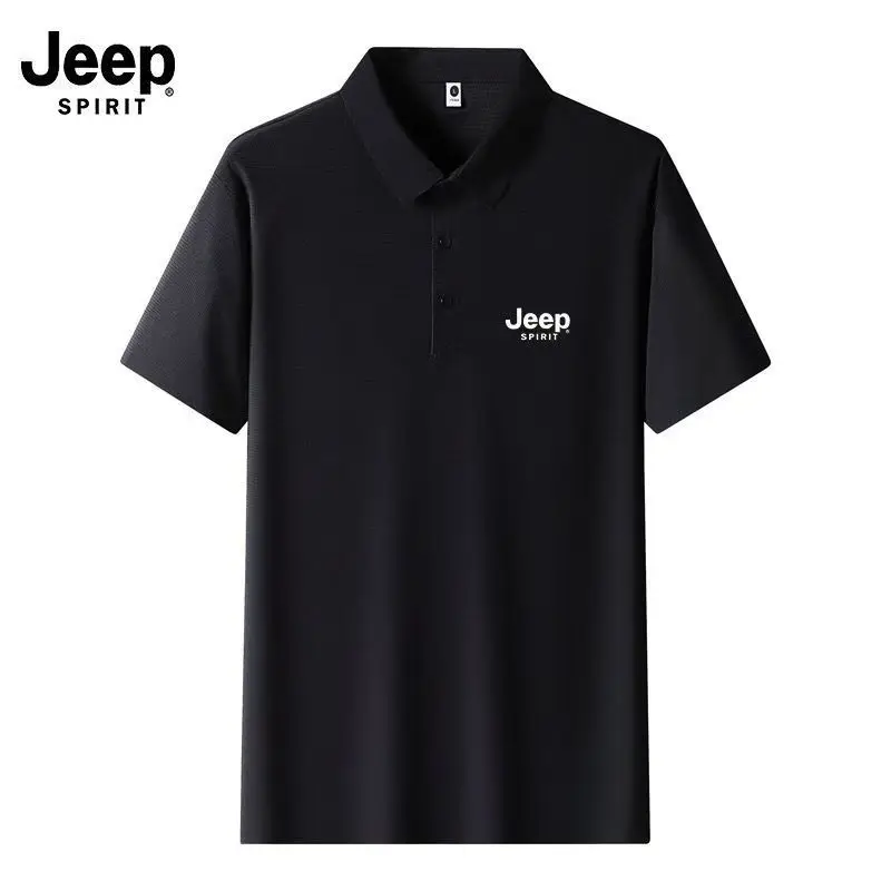 JEEP Jeep High-Quality Men's Short Sleeve Polo T-Shirt 2026 New Summer Collared Sporty Casual Breathable Top Trendy