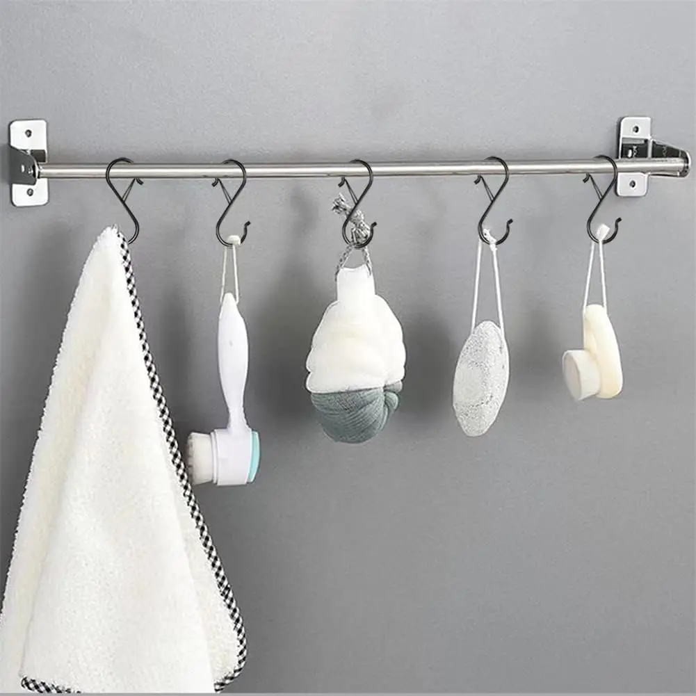 Durable Black S Hooks with Secure Safety Buckle