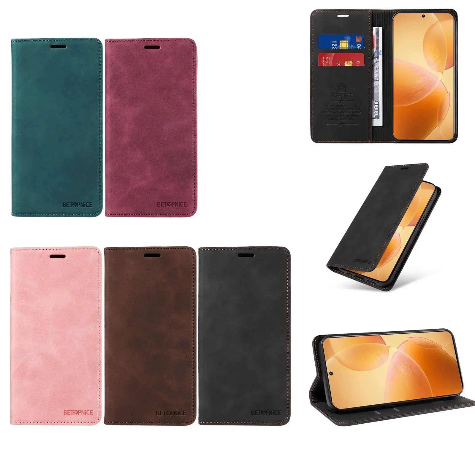 For INFINIX HOT 40 HOT40 PRO 4G Luxury Leather Case Skin Wallet Book Holder Flip Magnet Full Cover For iNFINIX HOT40i Phone Bags