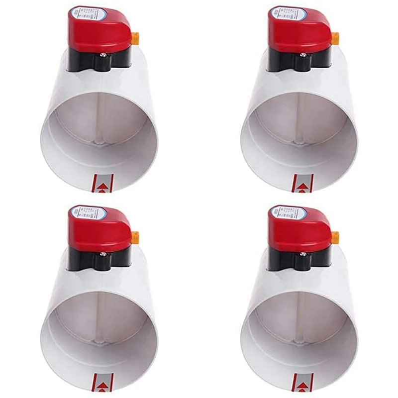 

4X HVAC 160mm Air Damper Valve Electric Motorized Check Valve for 6 Inch Ventilation Solenoid Valve with Actuator 220V