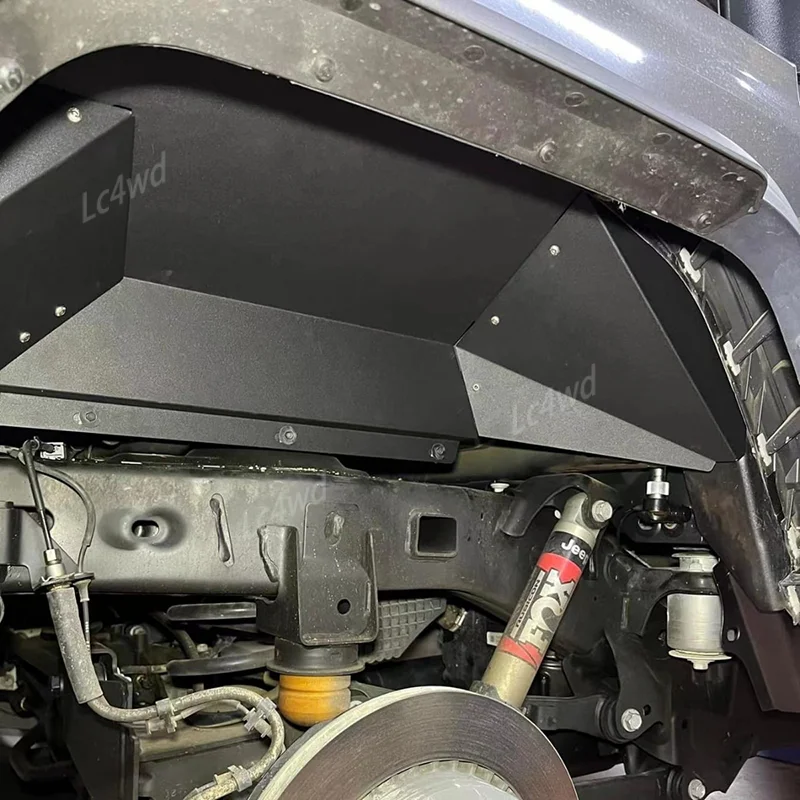 LC4WD 4x4 외장 액세서리 알루미늄 백 머드 가드 리어 이너 펜더 플레어 라이너 2018-2025 지프 랭글러 JT용