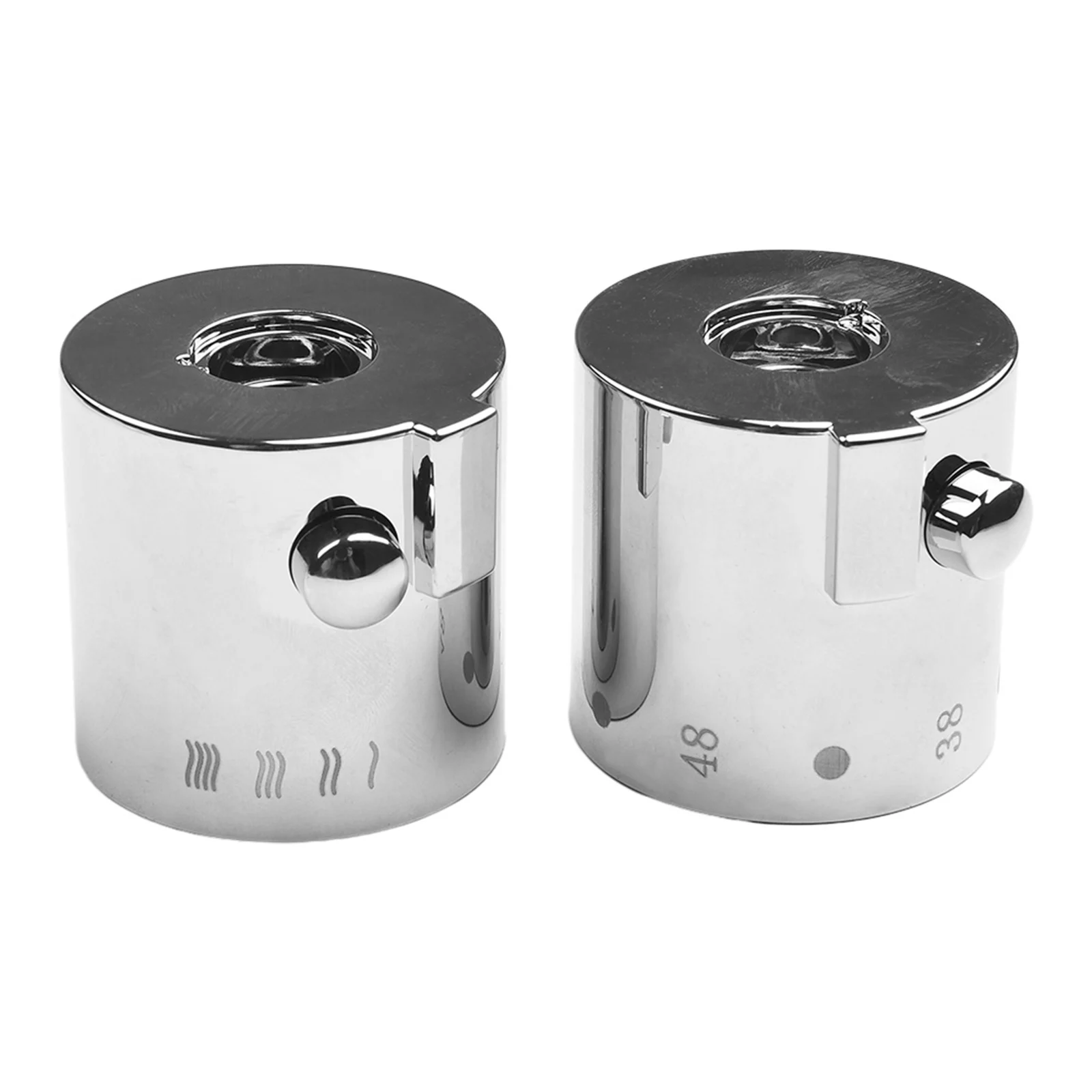 Shower temperature control knob handle chrome replacement for SMA thermostatic bath shower mixer 1 Pair