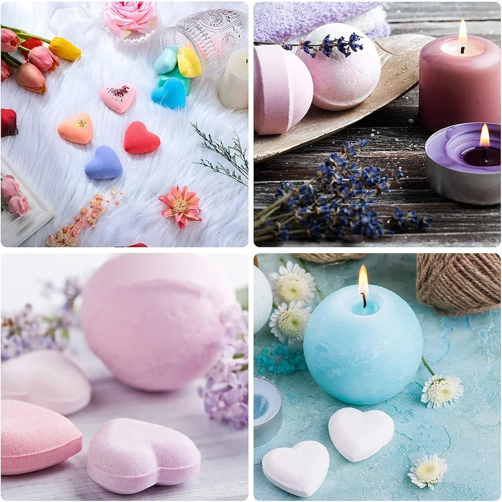 Soap Molds Bath Bomb Mold 4PCS/Set Bath Bomb Molds Aluminum Alloy Ball Sphere Soaps Candle Cake Baking Mold for Craft DIY Handicrafts Making Supplies