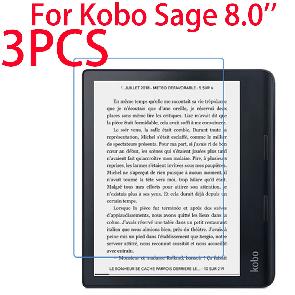 

3 Packs For Kobo Sage 8.0 inch Soft PET Clear Screen Protector Guard Protective Clear Film For Kobo Sage 8.0 inches Not Glass