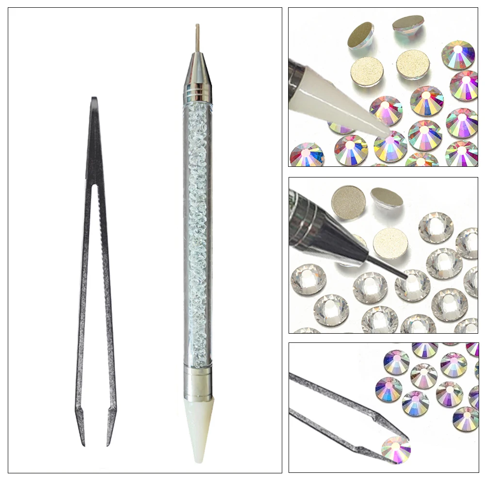 12 Grids Multi-Size 3D Crystal AB Nail Rhinestones Set SS4-SS16 DIY Nail Art Decorations Diamond Gems Glitter Nail Beauty_voghion.com