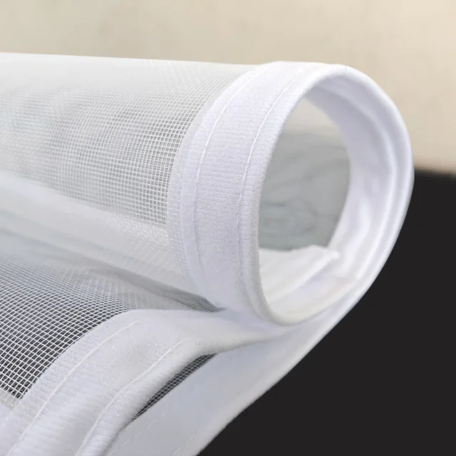 Fenêtre d'écran blanche à fermeture éclair, fenêtre d'écran non perforée, anti-moustiques et anti-poussière, maille fine, maille invisible, autocollant pour la maison 5