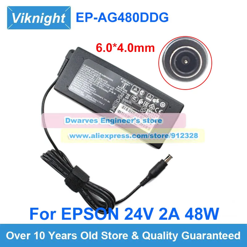 Оригинальный адаптер переменного тока 24 В, 2 А, 48 Вт для EPSON DS870, DS530, DS770, DS775, DS410