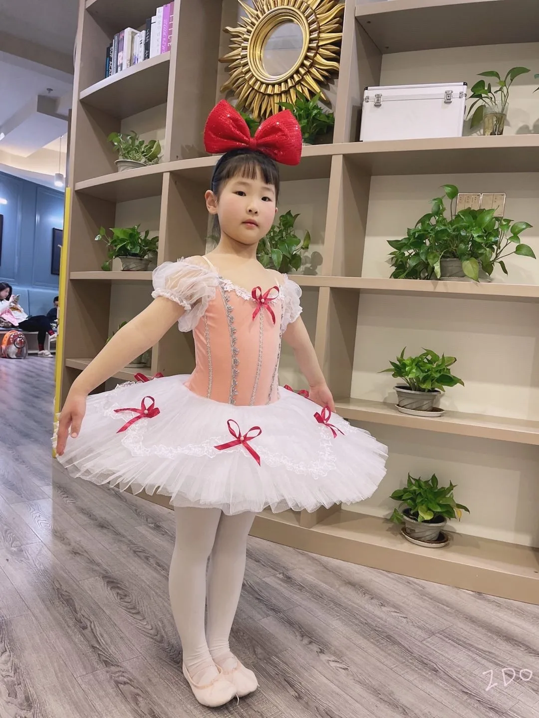 Puff Sleeves Classical Ballet Tutu Girls Ballet Dress Professional Pink Romantic Ballet Costume Dance Bodysuit Performance Cloth light green adult professional ballet tutu classical ballet tutus white pancake performance competition ballet stage costume