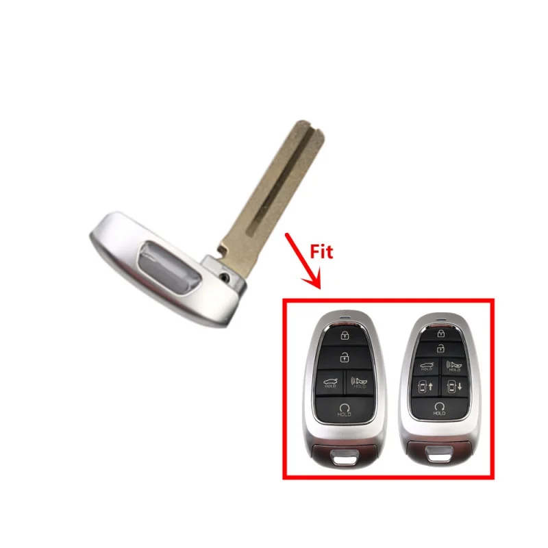 Hindley Car Key Blank Emergency Key Blade Keyless Fob for Kia Hundai Santa Fe Smart