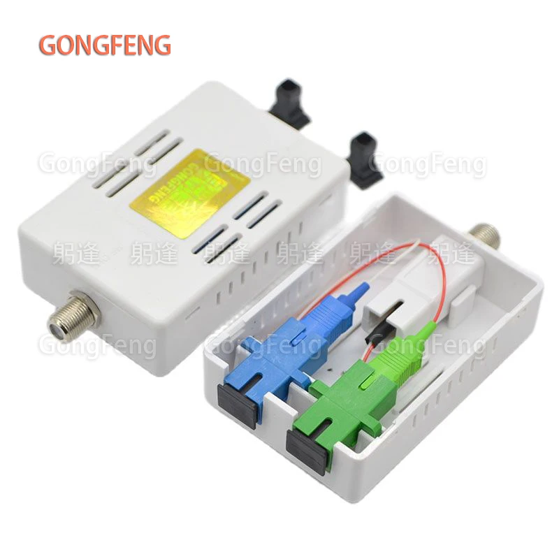 1PCS New CATV Optical Receiver FTTH Passive Optical Receiver With WDM Single Fiber , Inch F Head Output Free Shipping To Russian