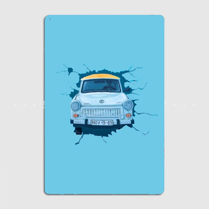 Berlino Wall - Trabants Poster Metal Tin Sign Truck Indoor And Outdoor Home Bar Coffee Kitchen Wall Decoration