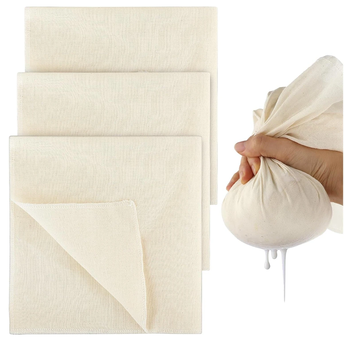 Description Picture 2 of itemReusable Beer Brewing Strainer Bags Cheesecloths for Straining Homebrew Brewing Cheese Cloth Strainers Beer Wine Making Filter