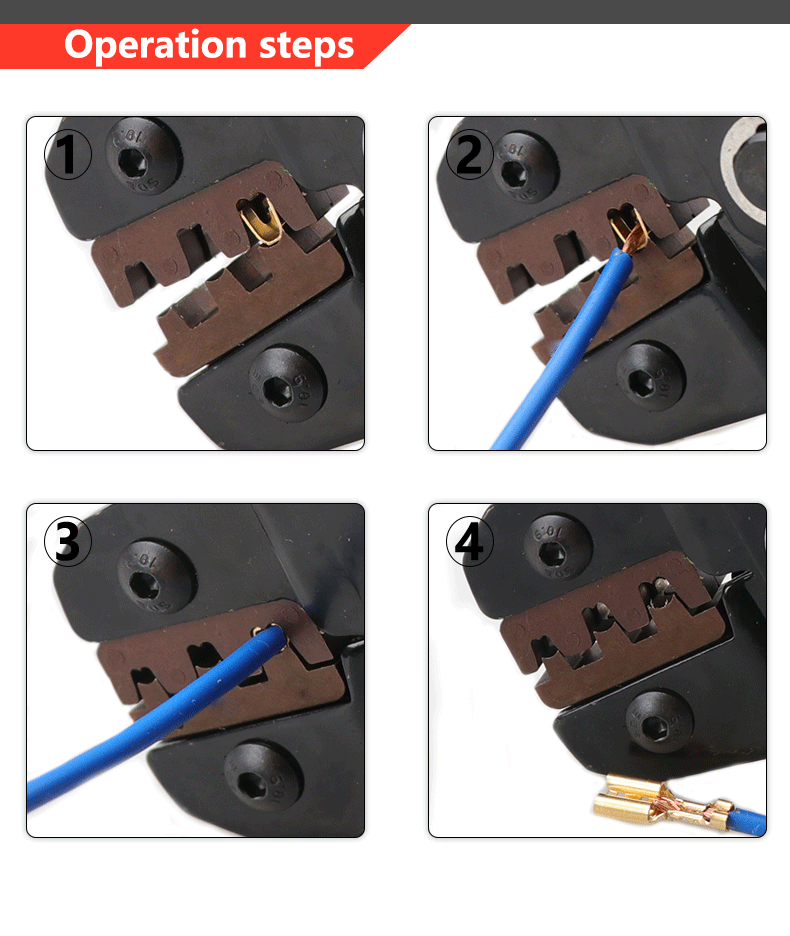 SN-28B Ratschen-Crimpwerkzeug 0,25-1,0mm² (AWG28-18) & 28B Wechselbares EDM-Schneidwerkzeug-Set für SN-Serie – Detail 8