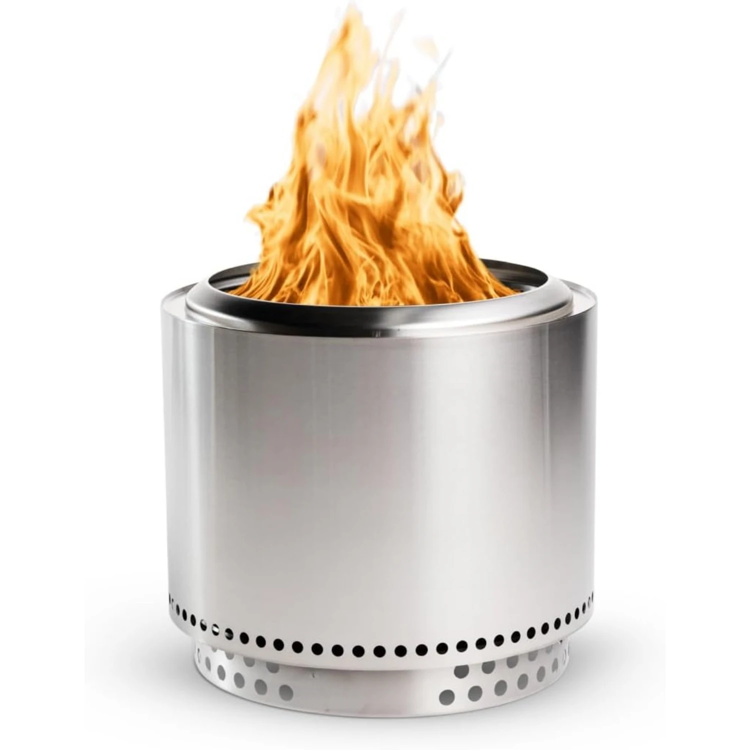 Portable outdoor smokeless fire pit with stand 19.5-inch removable stainless steel fireplace suitable for 4-6 people, 21.75 LBS