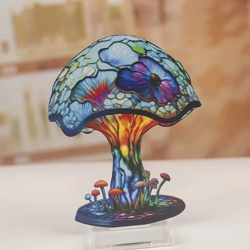 Resin Pendant Decoration Vintage Dyed Mushroom Plant Flower Series Snail Octopus Bedside