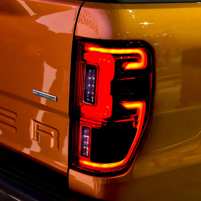 Car LED Taillight Tail Light For Ford Ranger Raptor 2015 - 2022 Rear Driving Lamp + Brake Light + Reverse Light + Turn Signal