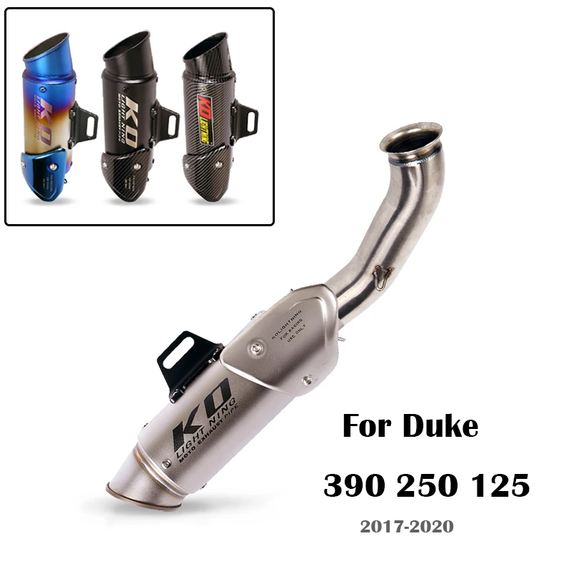 

Motorcycle Exhaust Pipe Muffler Tail Escape Tip Mid Connect Link Removable DB Killer Slip On Modified For Duke 390 250 125 RC390
