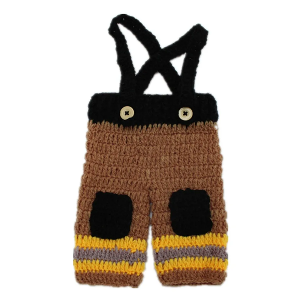  사진 소품 소방관 3 종 세트,  성장 기념 선물, 손으로 짠 모자, 사진 의류 소품