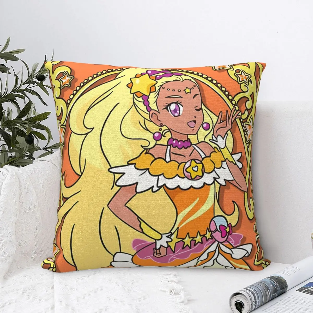 

Soleil Throw Pillow Case Pretty Cure Precure Princess Anime Cushion Home Sofa Chair Print Decorative Hug Pillowcase