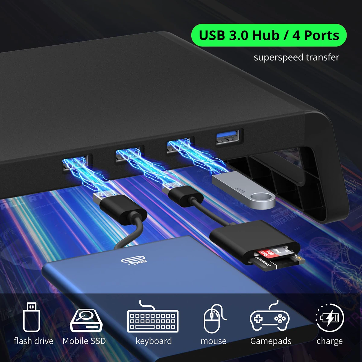 4 USB 3.0 Ʈ ִ ǻ  ĵ  پ ݼ   PC Ű  Ʈ ũž  ũ ĵ