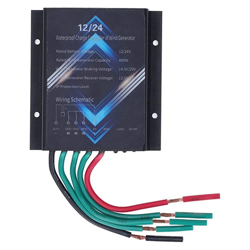400W 12V 24V Wind Turbine Charge Controller Mini Wind Turbine Generator Controller Generator IP67 Waterproof