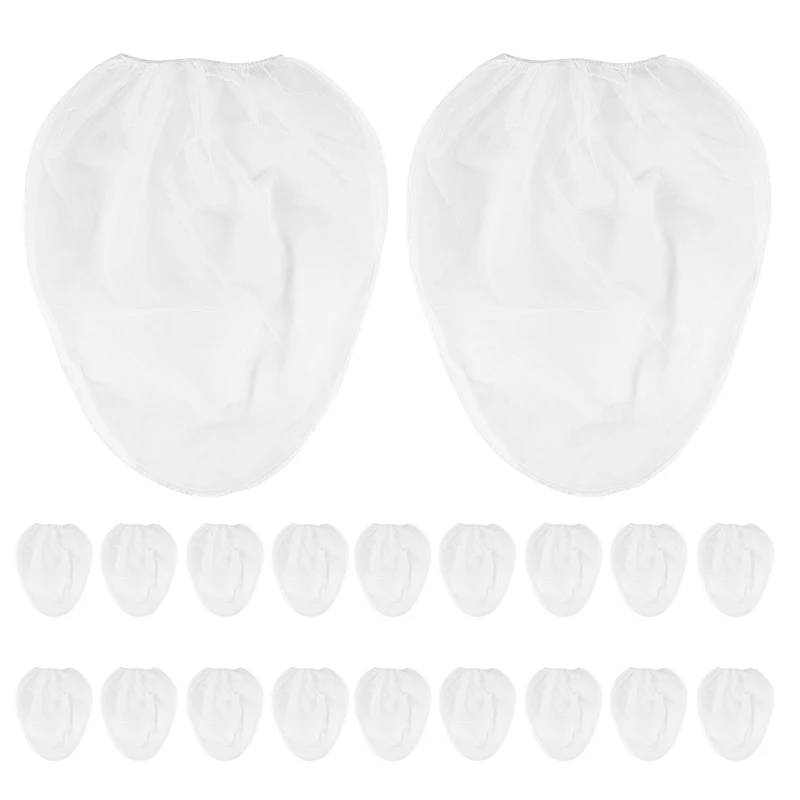 20 Pack Strainer Bag, 5 Gallon Paint Strainer With Elastic Top Opening White Fine Mesh Filters Bag For Paint Gardening