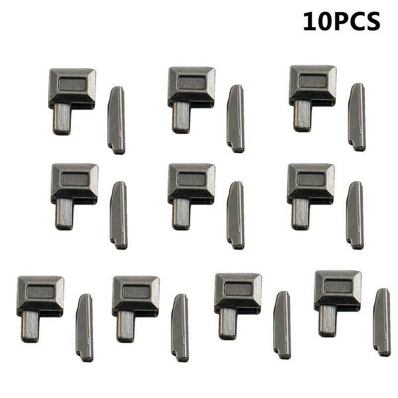 10/24/123Pcs Metal Zipper Head Sliders Retainer Insertion Pin Zipper Top Stopper Ends for Coat Jacket Clothes Repair Kit