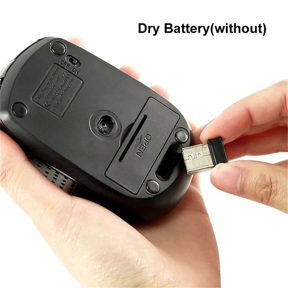 Ergonomic 6-Button Silent Wireless Mouse with 1600 DPI Optical Precision