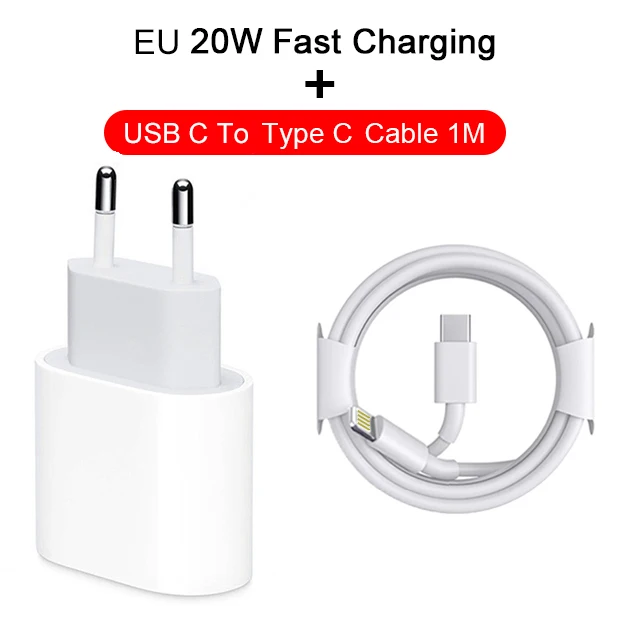 usb c 5v 3a For Apple Original 20W Fast Charger For iPhone 12 13 11 Pro Max Mini XS XR SE PD Quick Charger USB C To Type C Fast Charge Cable usb quick charge Chargers