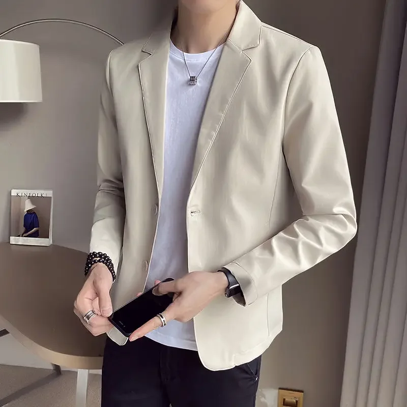 Dress Jackets Thin Men's Suit Coat Single Breasted Male Blazer Business Slim Fit Fashionable Casual Menswear Clothing Simple