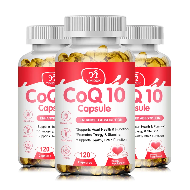 Coq10Capsules100mgSoftgelCoenzymeQ10MuscleHeartHighBlood