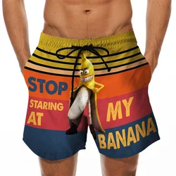 KeKe Funny Cock Banana Printed Swimwear Swim Shorts Trunks Beach Swimming Board Shorts Quick Drying Pant Mens Surffing Shorts
