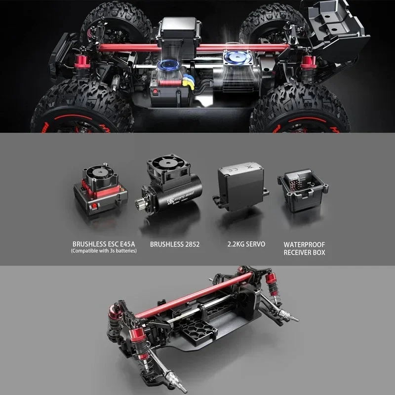 4WD RC카 속도 55 km/h, 4x4 브러시리스 리모컨, 오프로드 Carsrc 드리프트 레이싱 카, 고속 드리프트 레이싱 장난감, 생일 선물