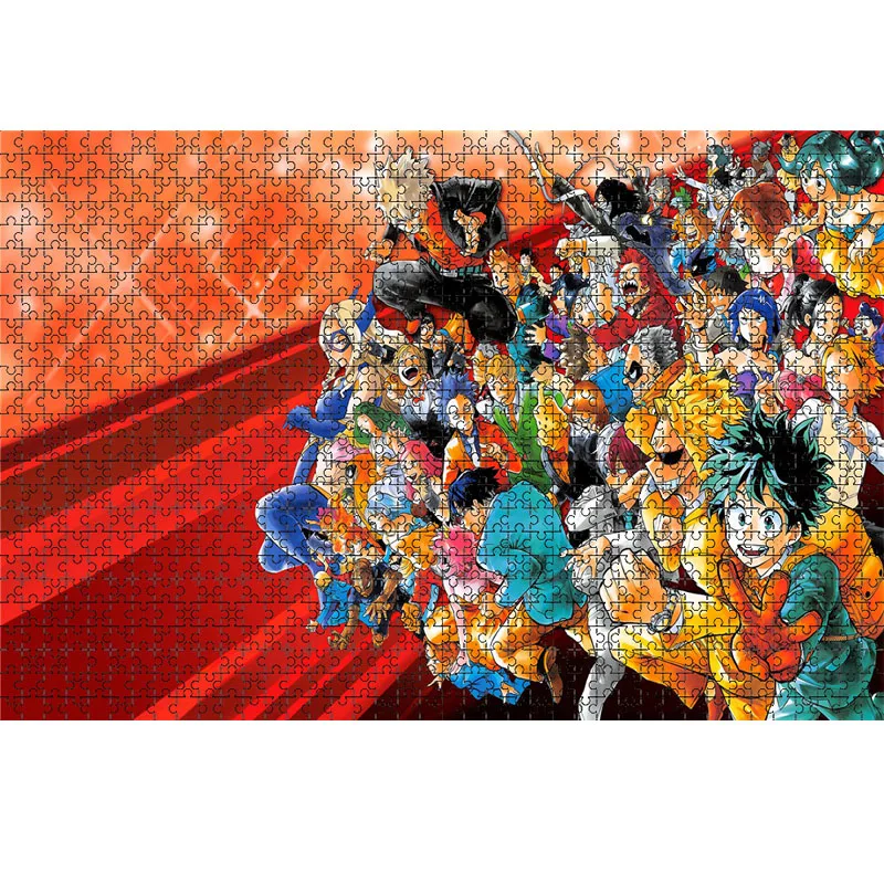 1000 Piece Anime My Hero Academia Jigsaw Puzzles Wooden Puzzles For Adults Children Educational Toys Gifts 2