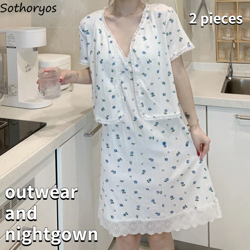 

Мини-ночнушки женские с принтом, простые милые пижамы с V-образным вырезом, дышащая летняя дизайнерская модная уютная базовая одежда для сна в Корейском стиле, на каждый день