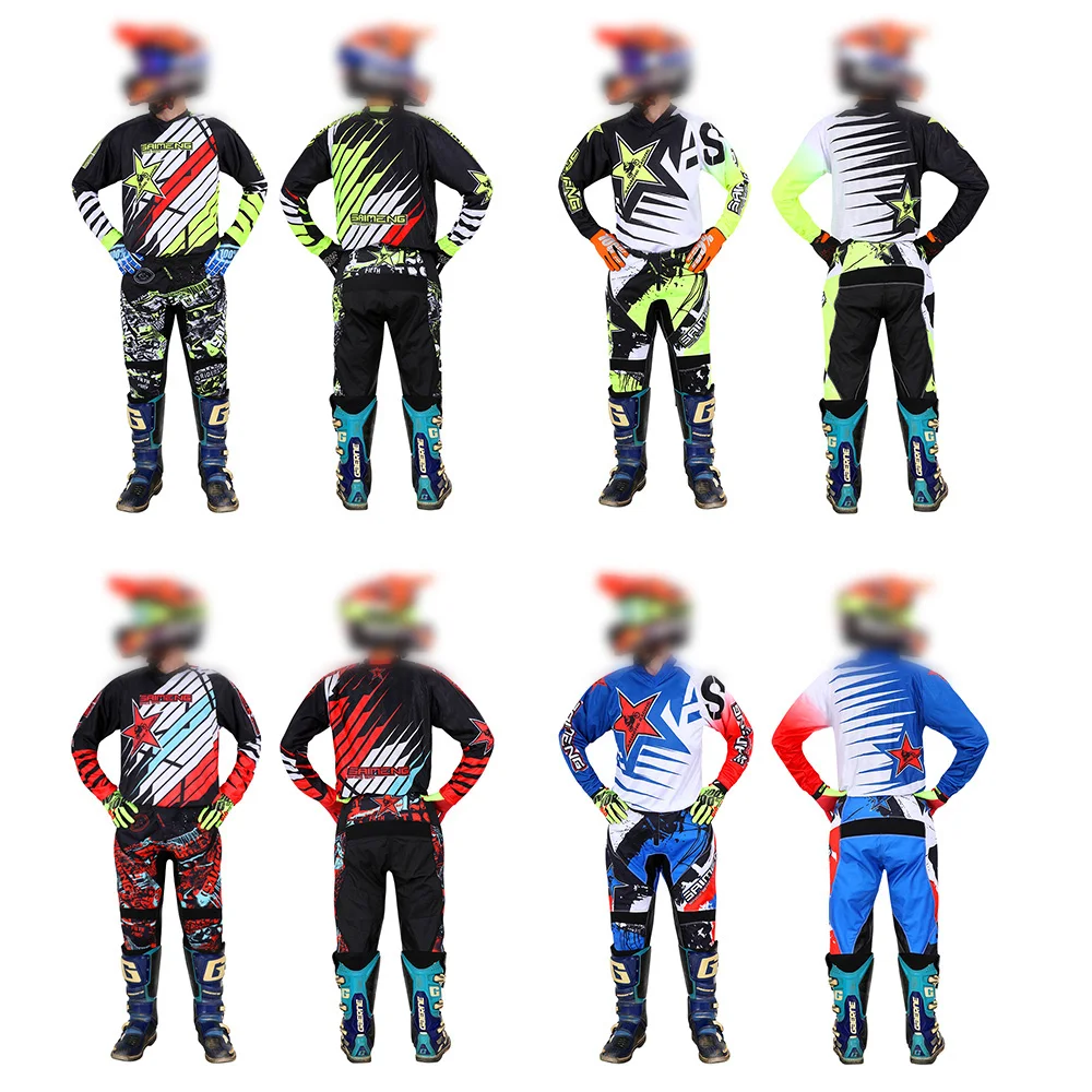 

Мотоциклетный комплект для мужчин и женщин, одежда для езды по бездорожью, трикотажные брюки и штаны для мотокросса, MX Enduro, гоночный костюм, DH, ATV, BMX, комбо на заказ