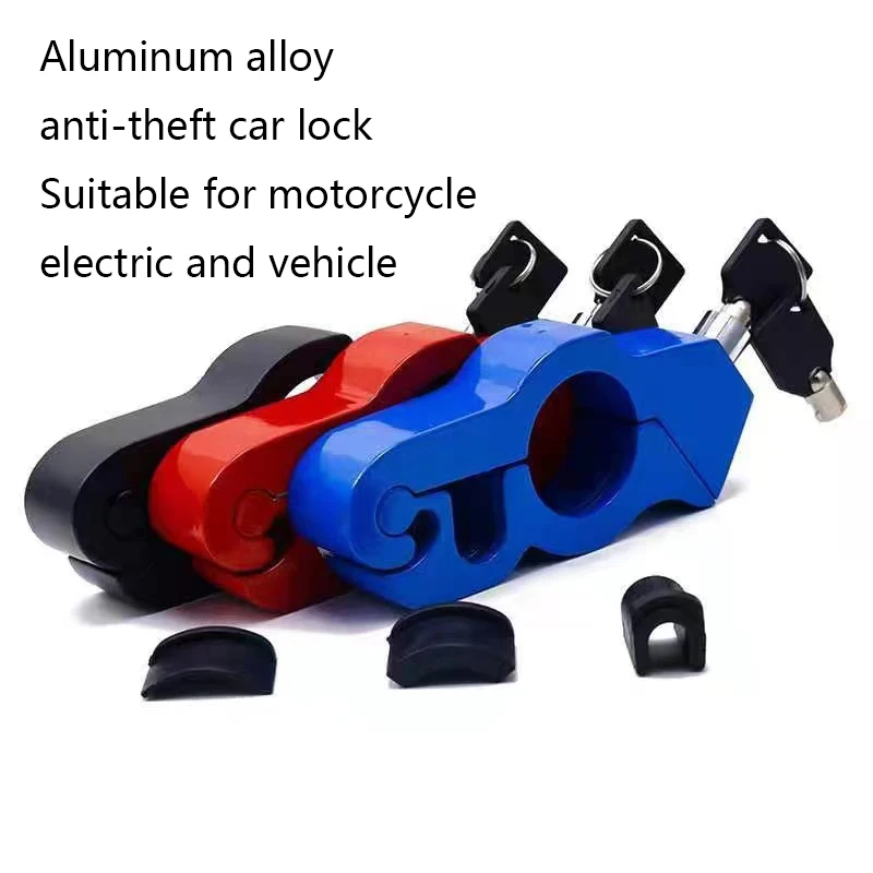 Motorcycle Lock 2 Keys Motorcycle Handlebar Lock Anti-theft Aluminum Alloy