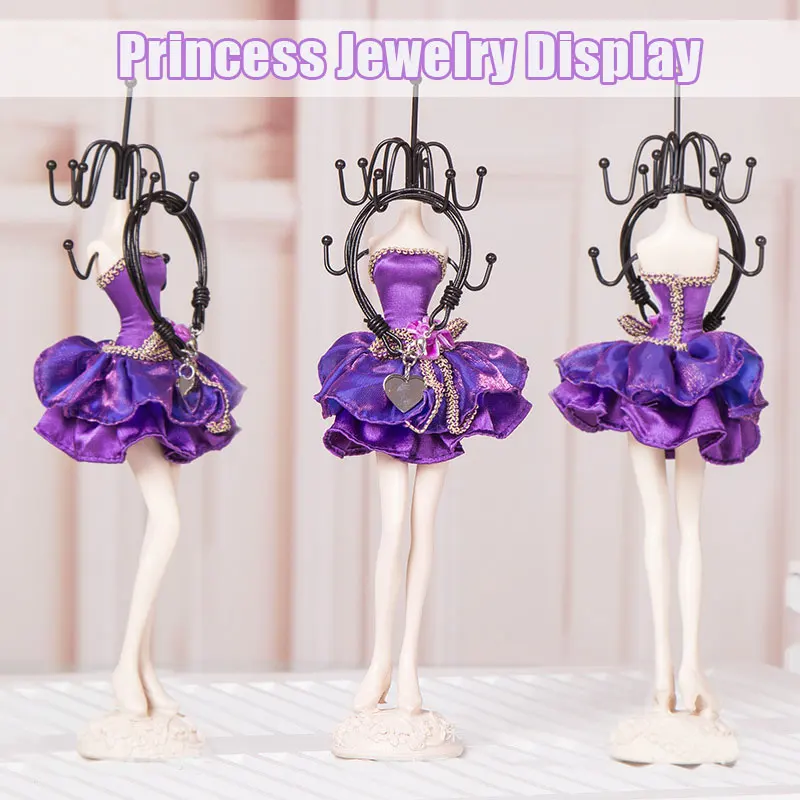 Fashion Jewelry Display Stand Rotating Mannequin Resin Iron Jewelry Stand Necklace Bracelet Anklet Storage Racks Crafts