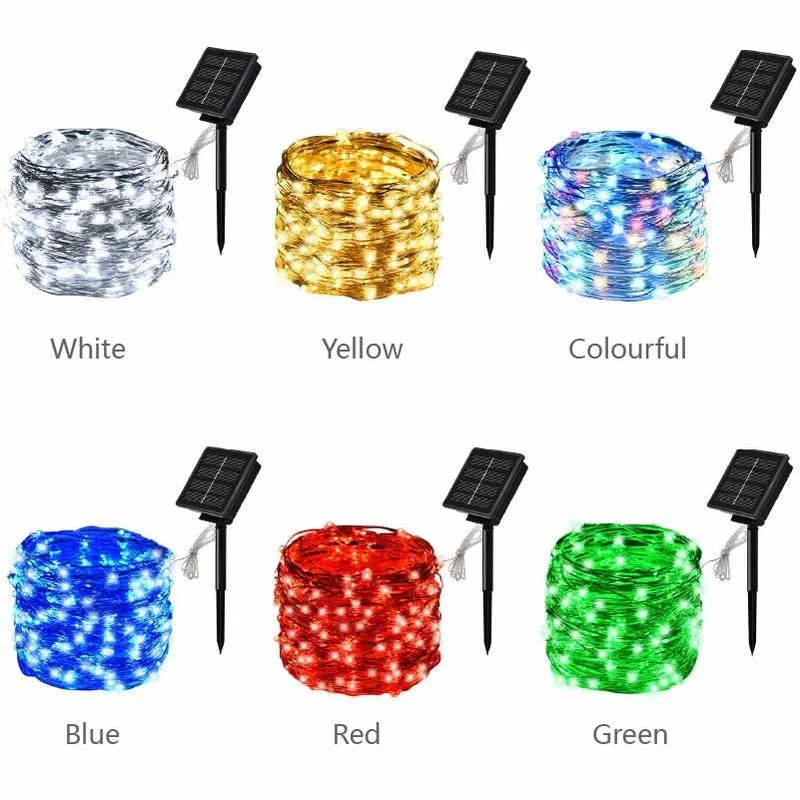 32M 300 Led Solar Strip Light Home Garden Filo Di Rame Light String Fairy Outdoor Solar Powered Christmas Party Decor.