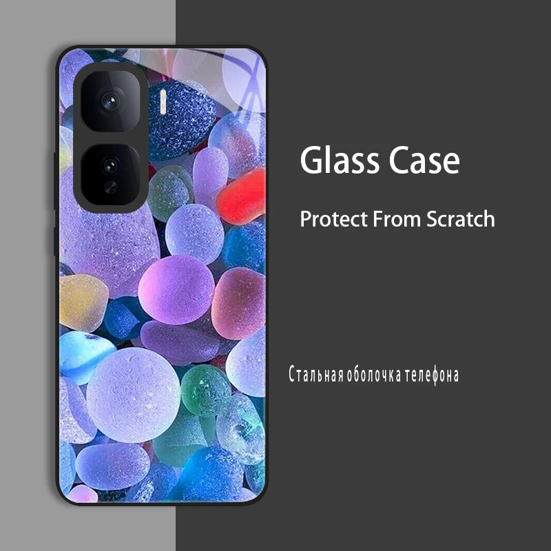 Enhanced Product Title: Premium Tempered Glass Protective Case with Hard Bumper