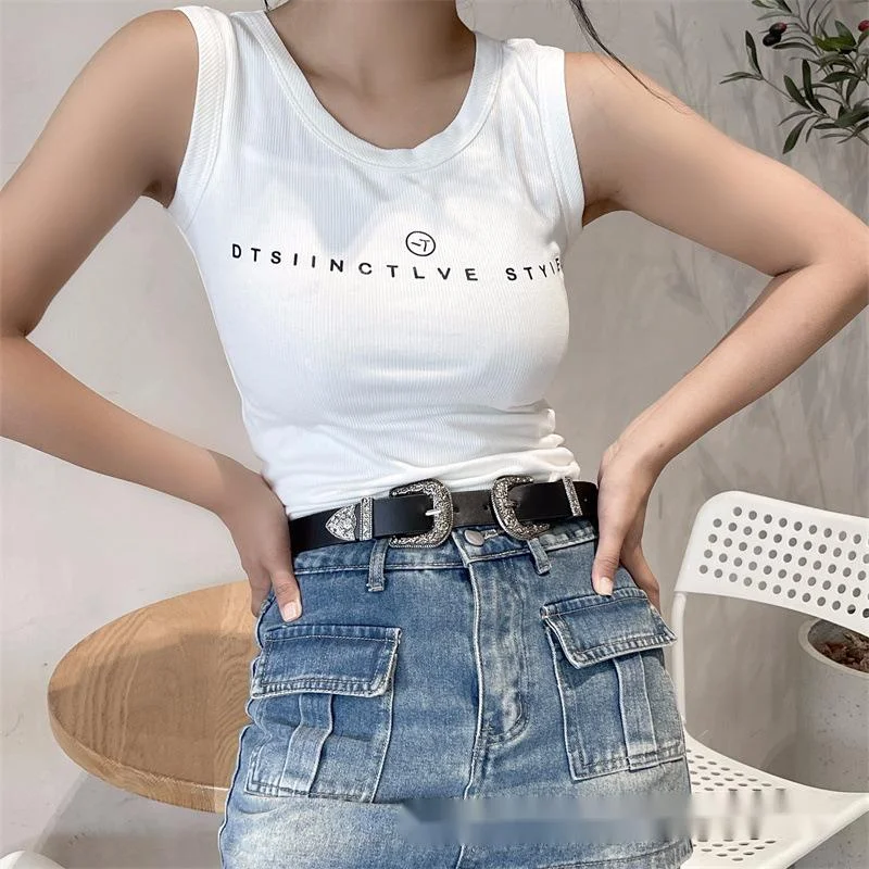 New Spicy Girl Doppia Testa Fibbia ad Ago Pantaloni Stile Semplice da Donna Cintura Tendenza Moda 23 Stagioni_voghion.com