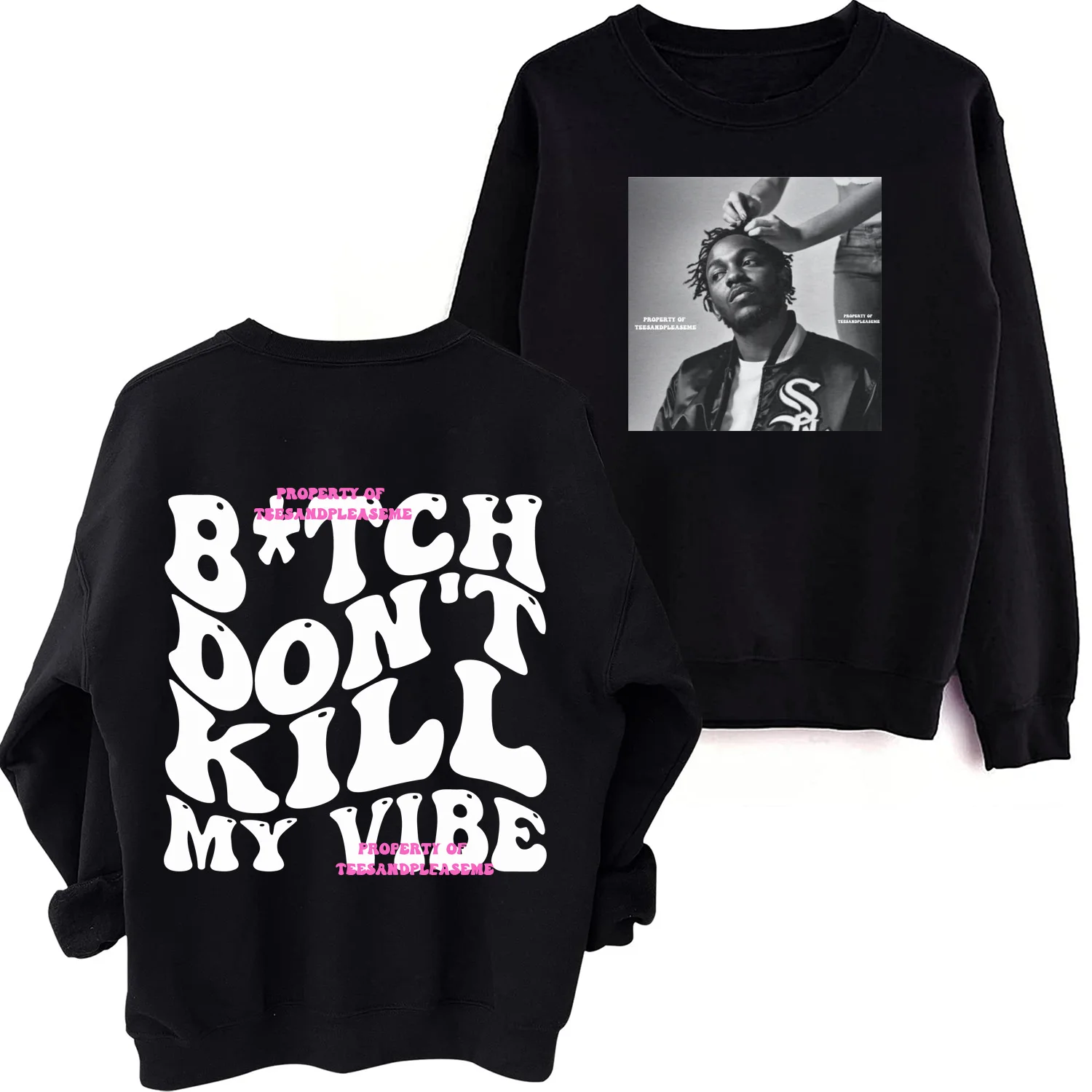 

Kendrick Lamar Don't Kill My Vibe Sweatshirt Harajuku Round Neck Long Sleeve Oversized Popular Music Hoodie Fans Gift
