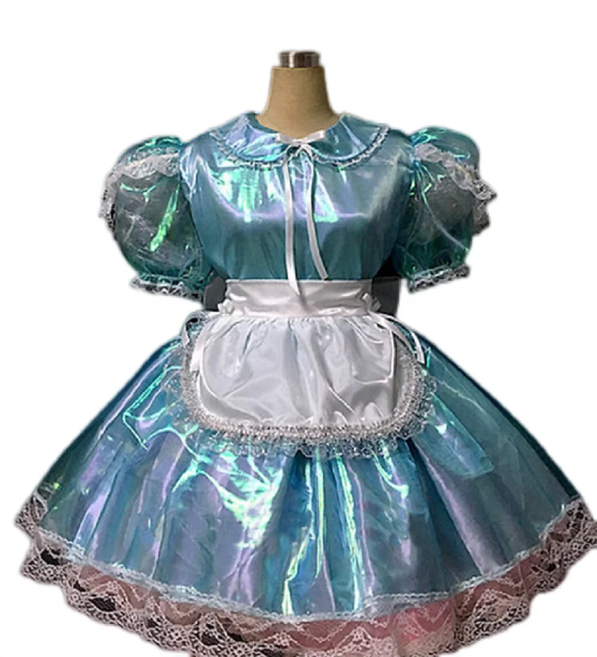 

Горячая Распродажа, сексуальный наряд для взрослых из органзы с зеркалом, соблазнительный костюм горничной, индивидуальный очаровательный костюм на Хэллоуин